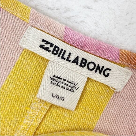 Billabong Lucky Us Striped Sleeveless Midi Dress Pastel Multi Large - Picture 14 of 16